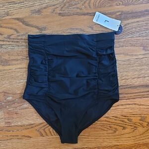 Elegant Black High-Waisted Swim Bottom